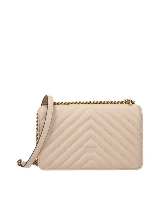 Pinko Natural Love One Shoulder Bag Leather