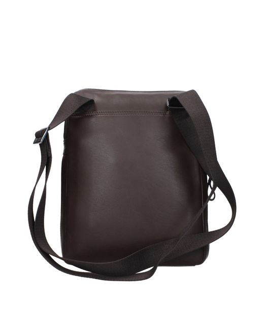 Piquadro Black Crossbody Bags Leather/Moro Head