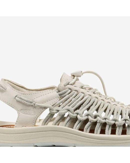 Keen White Uneek Leather Sandals