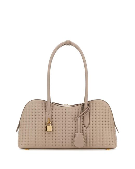 Stella McCartney Natural Lilac Synthetic Leather Ryder Medium Shoulder Bag