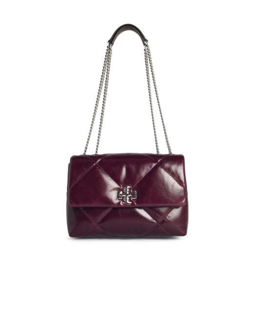 Tory Burch 'kira' Bourgondy Lear Crossbody Bag in het Purple