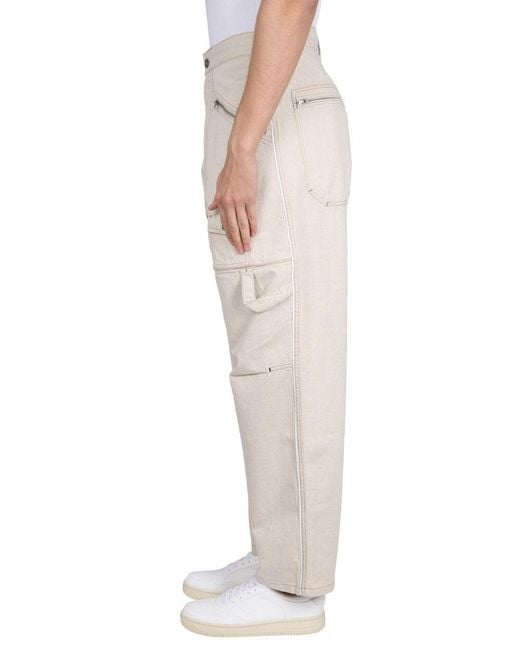 Isabel Marant Natural Mini Button-Up Pants for men
