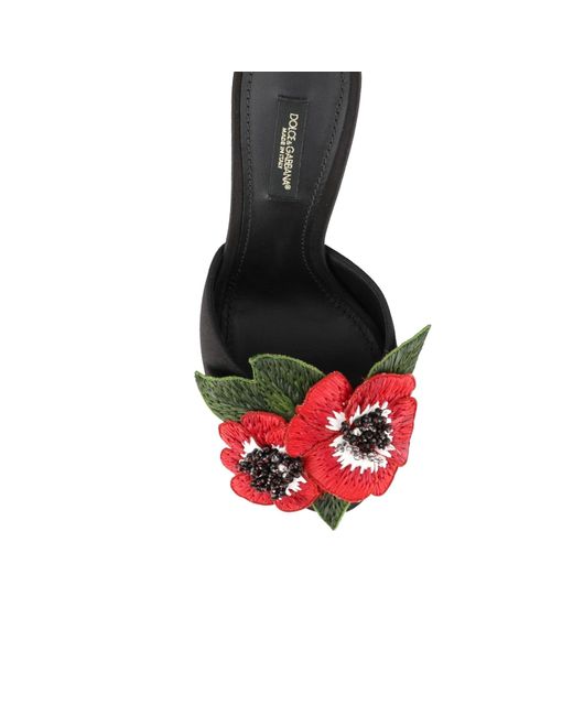 Dolce & Gabbana Black Keira Mule Sandals