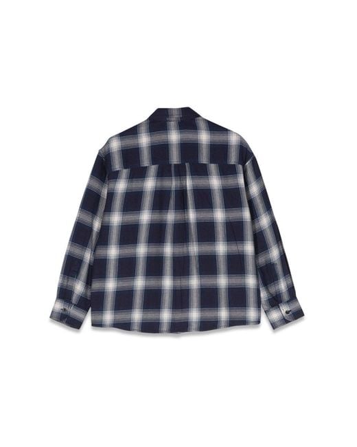 DSquared² Blue Over Checked Shirt for men