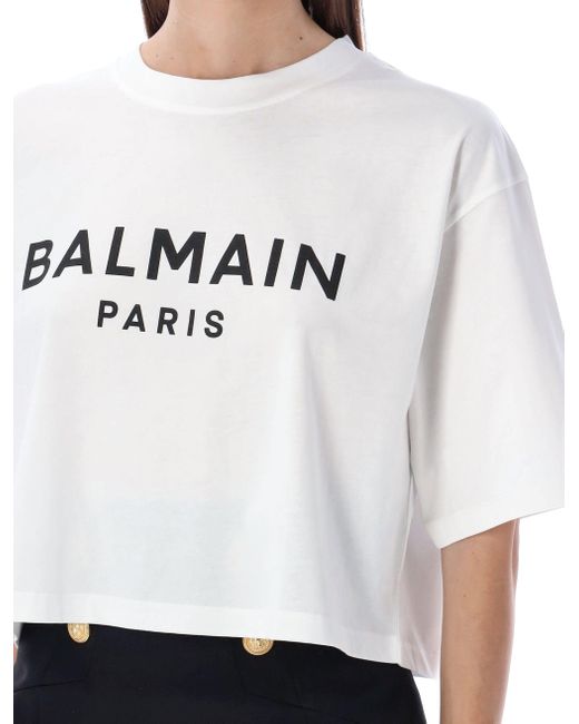 Balmain White T -Shirts und Polos weiß