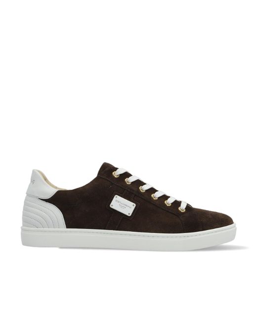Dolce & Gabbana Brown Suede Sneakers for men