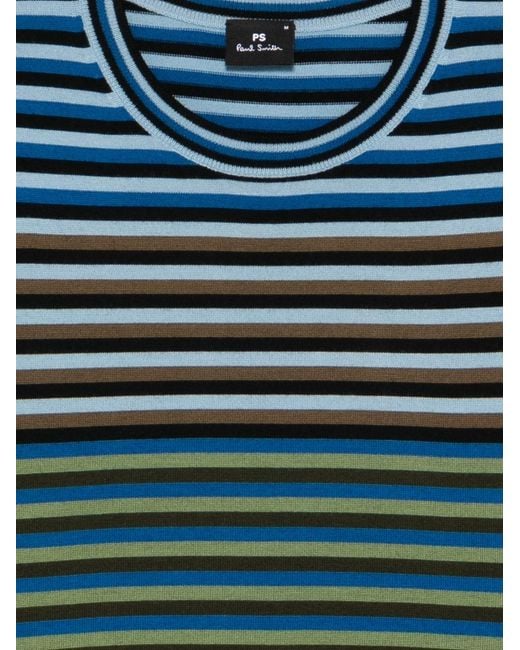 Paul Smith Blue Wool Crewneck Sweater for men