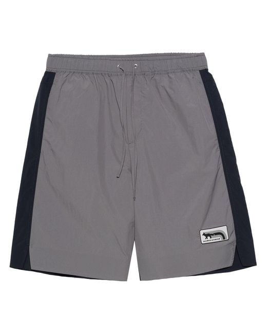 Maison Kitsuné Gray Maison Kitsuné Technical Shorts
