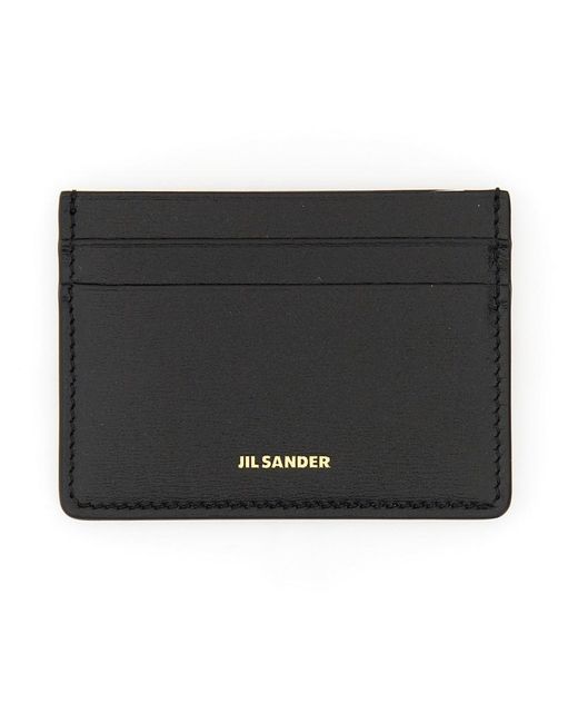 Jil Sander Black Leather Card Holder
