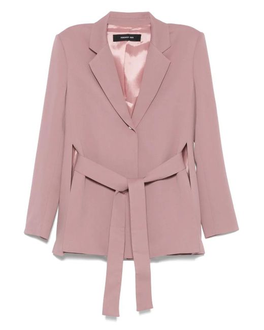 FEDERICA TOSI Pink Gürteltier Blazer