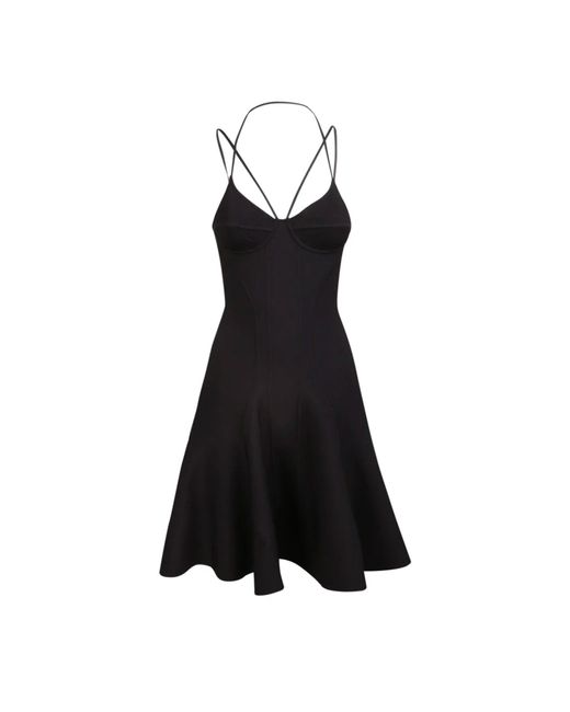 Alexander McQueen Black Flared Mini Dress