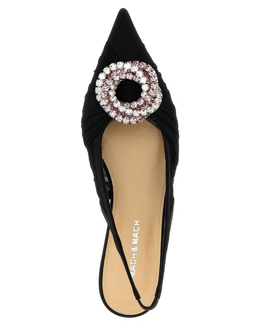 'Galaxy' Slingback Mach & Mach de color Black