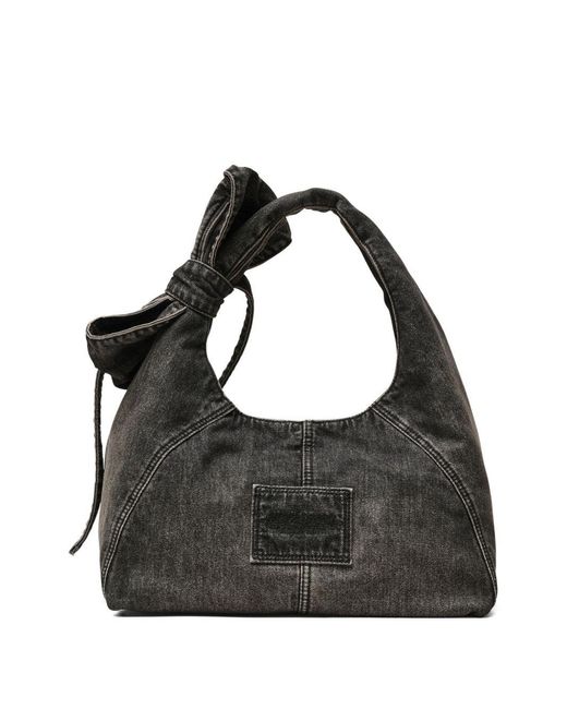Marc Jacobs Black The Sack Denim Handbag
