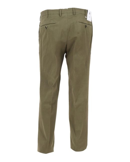 PT01 Green Slim, Flat Front, Diagonal Pockets, Unfinished
