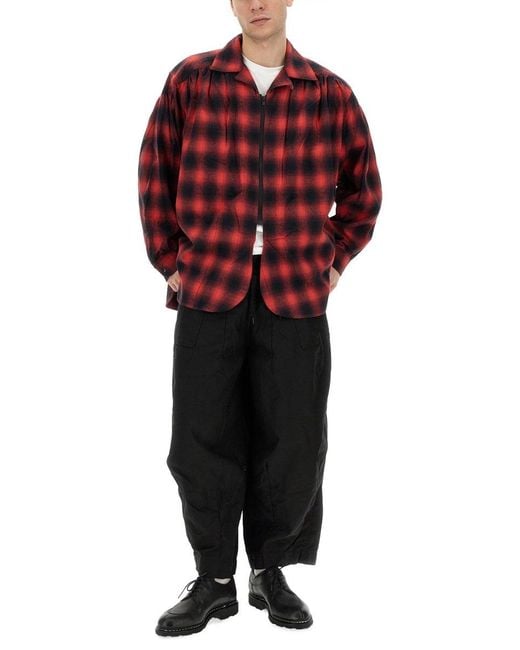 A.I.E. Red Plaid Shirt for men