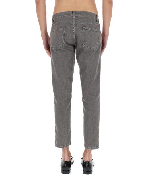 Lardini Gray Cotton Denim Jeans for men
