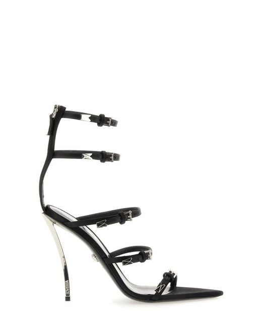 Versace White Elegant Pin-Point Stiletto Heel Sandal