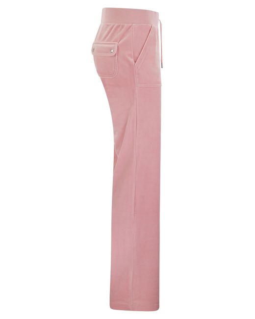 Juicy Couture Pink Trousers With Velour Pockets