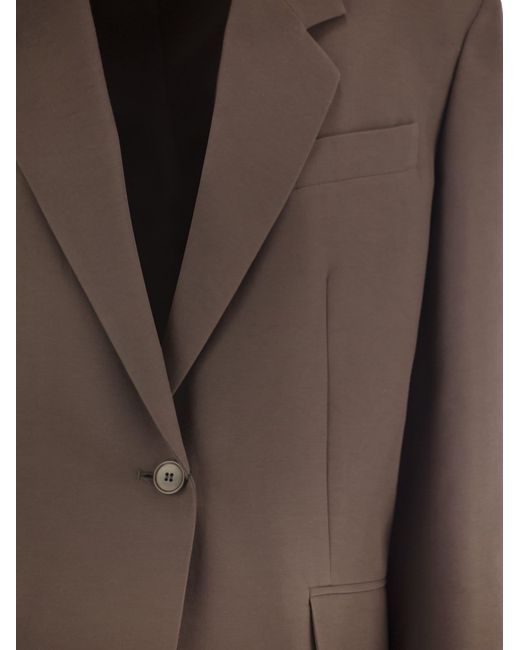 Weekend by Maxmara Brown Floc Cotton Blend Over Blazer