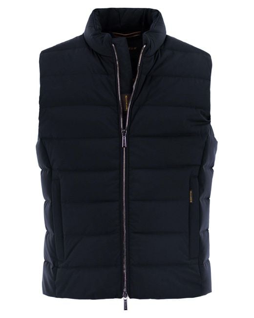 Moorer Blue Oliver Kn Padded Waistcoat for men