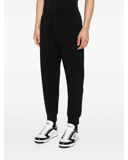 Pantalon De Jogging À Logo Brodé Emporio Armani pour homme en coloris Black