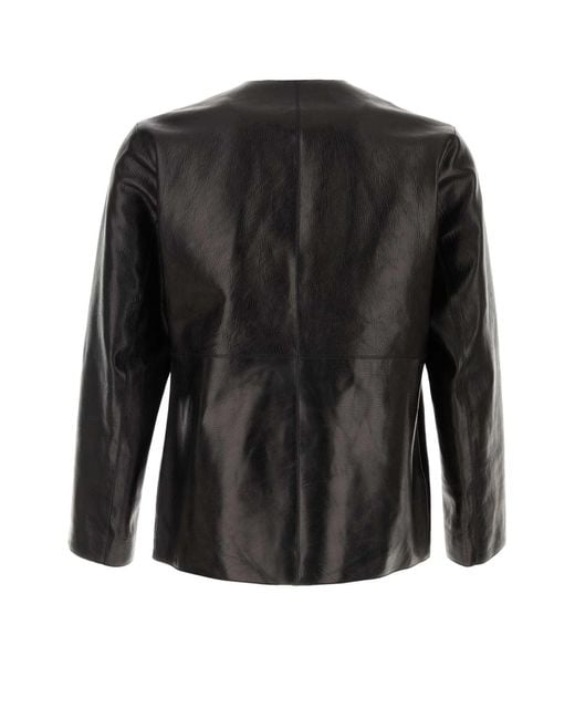 NAMACHEKO Black Leather Jacket for men