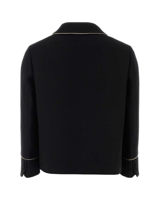 Fendi Black Wool Blend Blazer