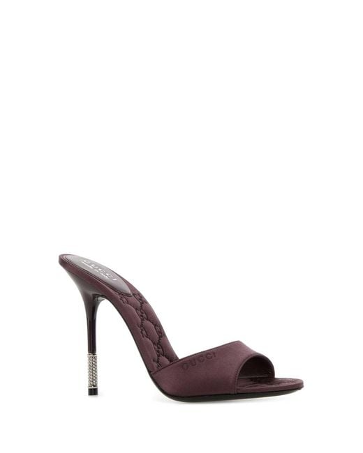 Gucci Brown Slip On Heels
