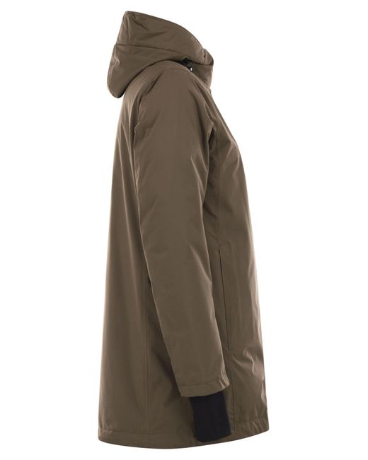 Herno Green A Shaped Down Jacket With Hood, 2 Layers