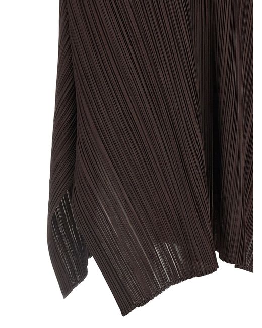 Pleats Please Issey Miyake Brown Falten bitte Issey Miyake 'monatliche Farben: Juli' Kleid