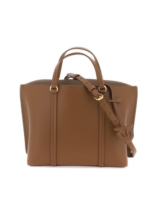 Pinko Carrie Shopper Classic Handbag in het Brown