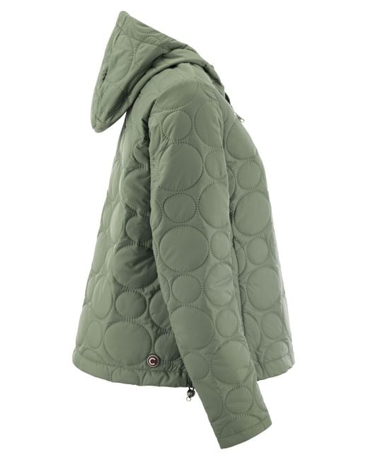 Colmar Green Hoop Jacket With Hood And Circular Quilting