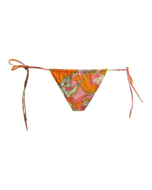 Emilio Pucci White "Orchidee" Bikini Briefs