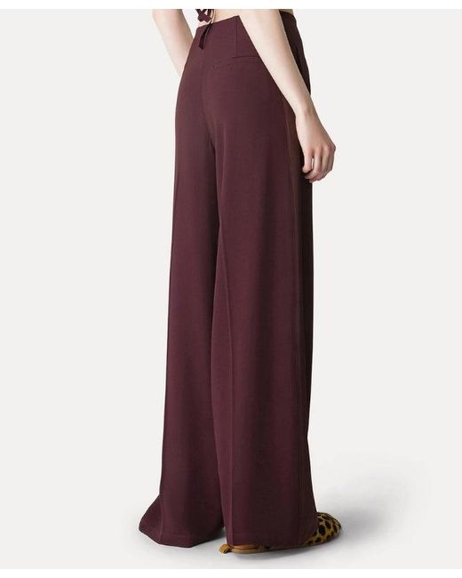 Forte Pantalón Forte Palazzo De Envers De Satén Forte Forte de color Purple