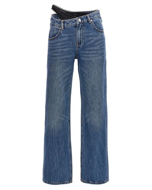 Alexander Wang Blue 'Dip Side Spitze undie' Jeans
