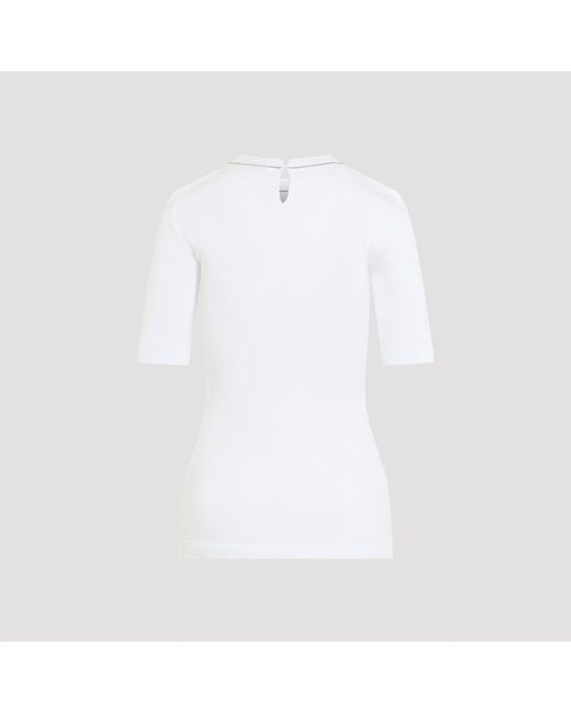 Brunello Cucinelli Geribbeld T-shirt in het White