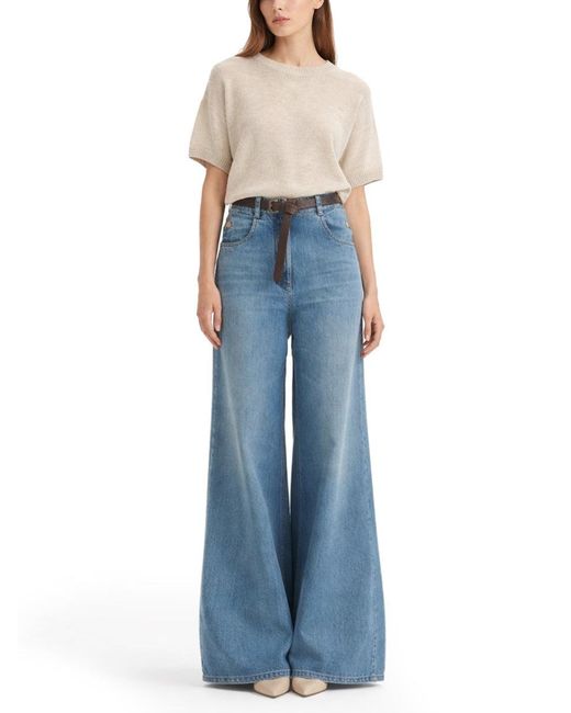 Brunello Cucinelli Natural Knitted Crew Neck Sweater