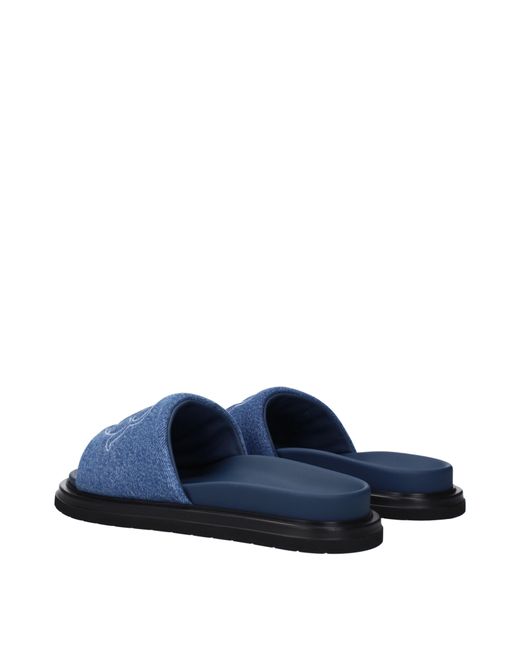 Dior Blue Ciabatte E Zoccoli Uomo Tessuto Blu/Jeans for men