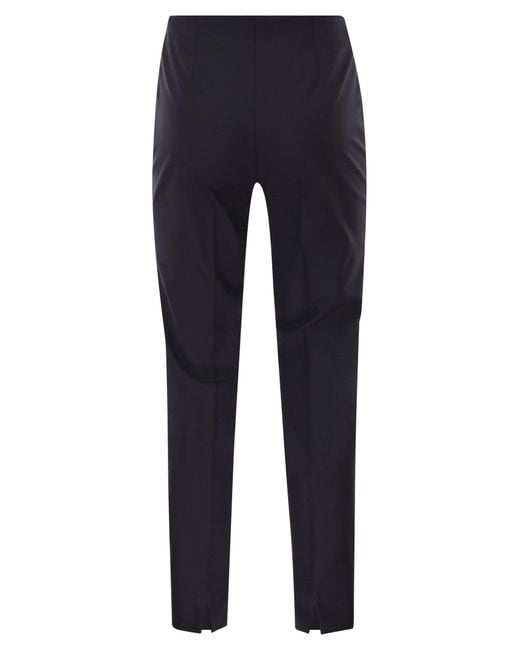 PT Torino Blue Gioia Stretch Virgin Wool Trousers