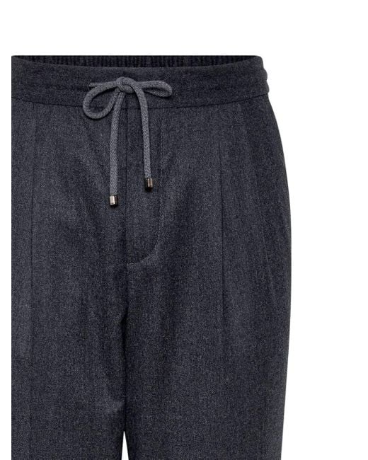 Brunello Cucinelli Blue Wool Trousers