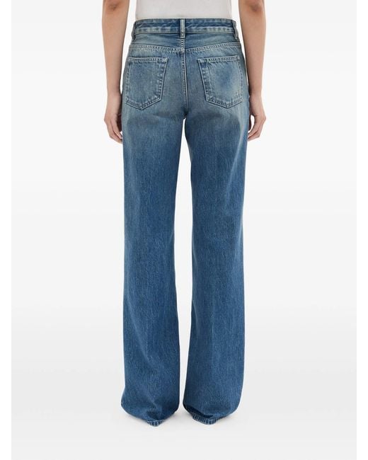Ann Demeulemeester Blue Vive 5 Pockets Straight Leg Trousers