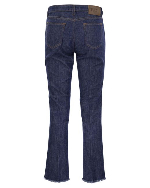 Fay Blue 5 Pocket Trousers