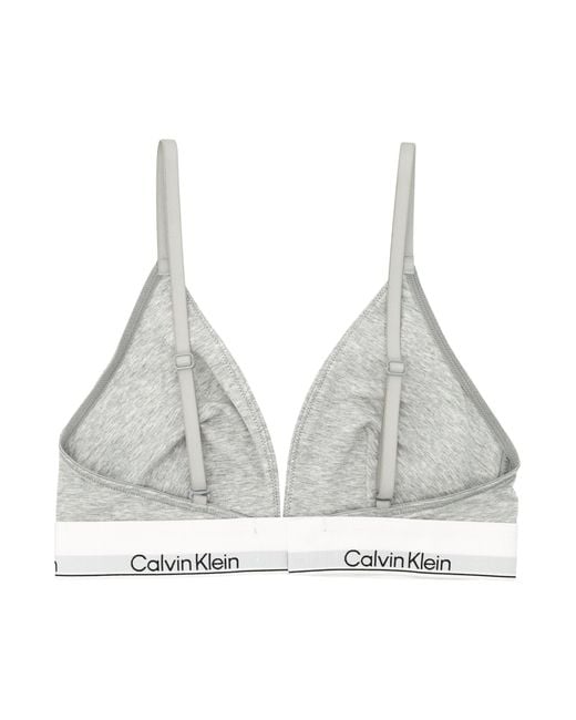 Calvin Klein White Icon Cotton Modal Triangle Bralette