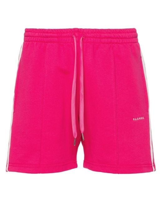 P.A.R.O.S.H. Pink Striped Jersey Shorts
