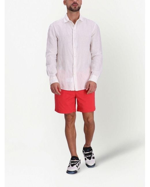 Emporio Armani Pink Linen Shirt for men