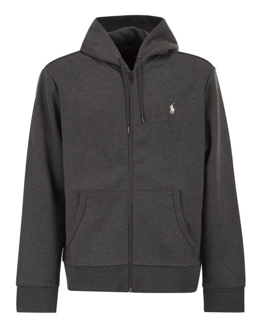 Polo Ralph Lauren Gray Hoodie With Zip for men