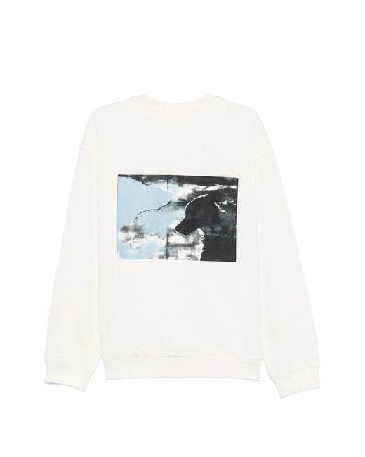 Oamc Peacemaker White Crewneck Dogs Print