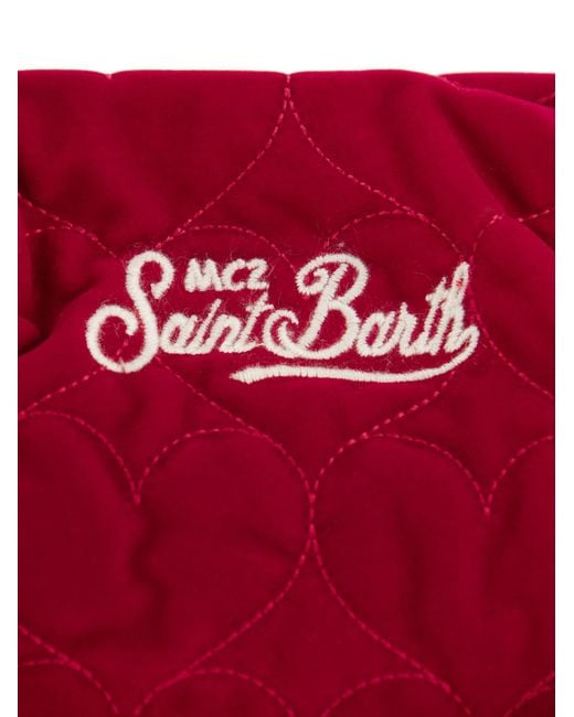 Mc2 Saint Barth Red Gesteppt Samtkupplungsbeutel
