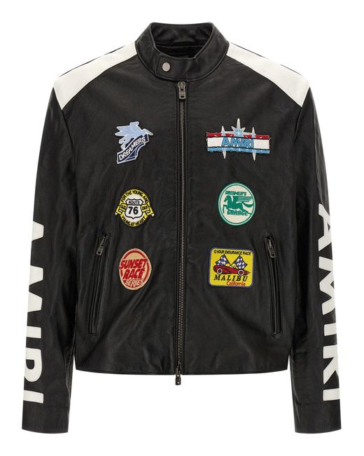 Amiri ' Patch Racer' Jas in het Black voor heren