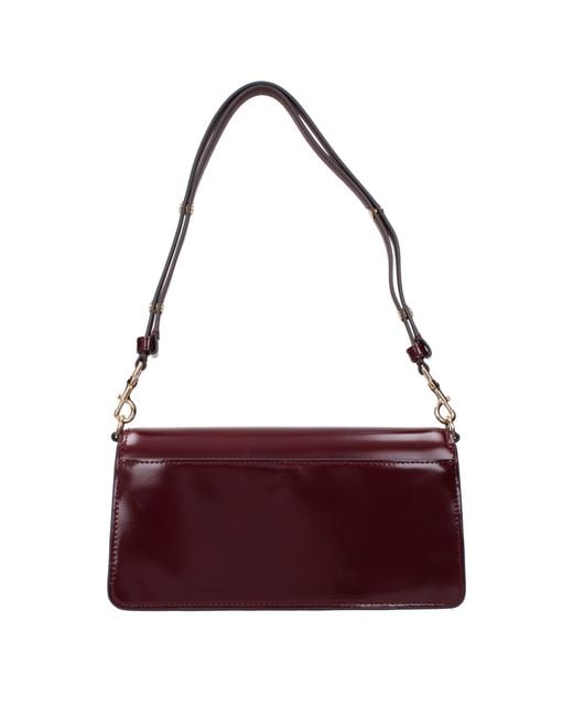 Tory Burch Purple Red Leather Shoulder Bag